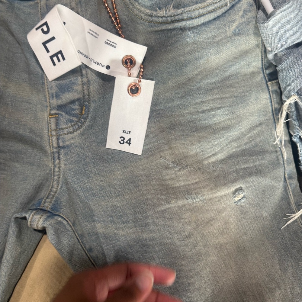 Light Blue men’s Jeans purple brand